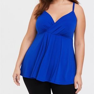 Torrid Electric Blue Studio Knit Surplice Babydoll